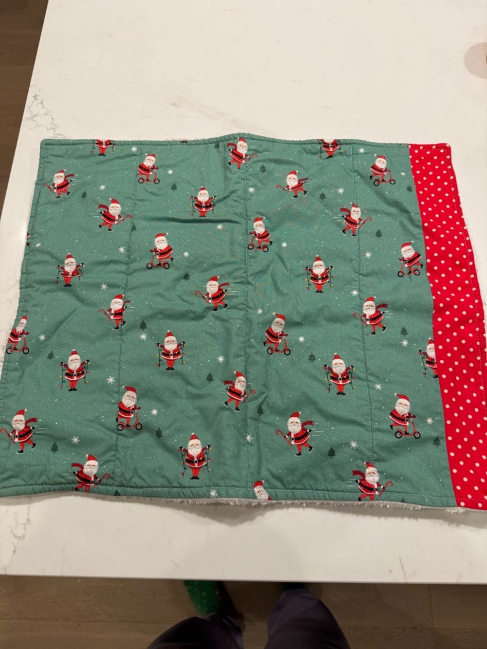 Brand new Handmade Christmas Santa cotton Dish drying mat